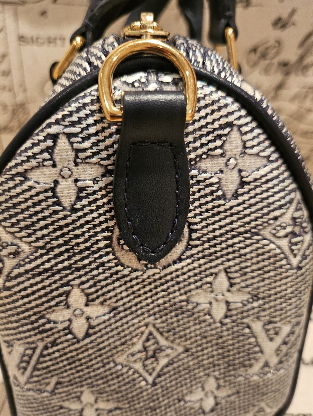 LOUIS VUITTON Speedy 20 Monoglam Bandouliere Jacquard Blue bag - Picture 5 of 16